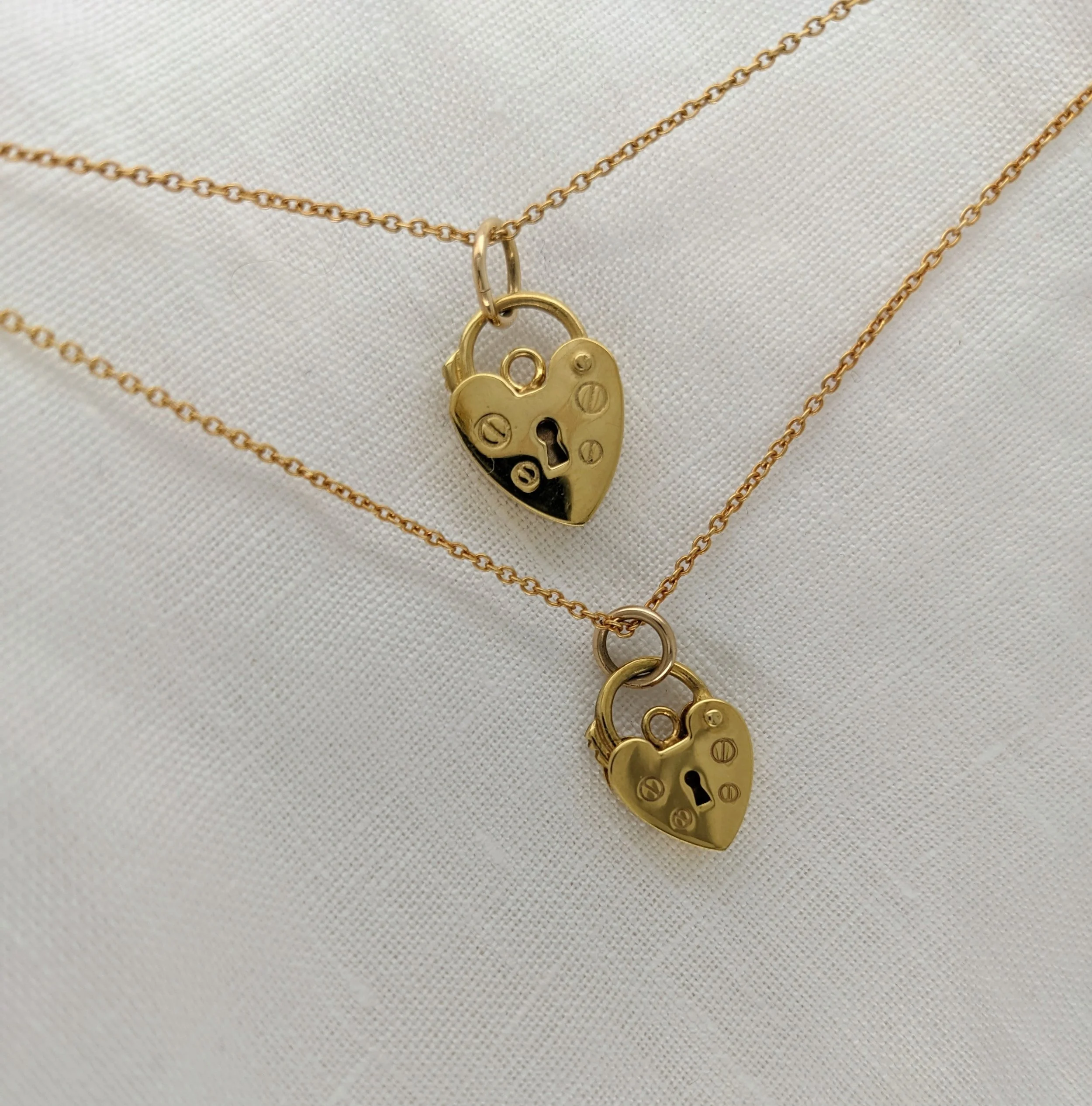 14k gold heart online locket necklace